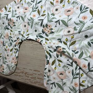 BOPPY Floral Pillow Cover in Pink, Green and Yellow